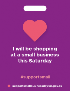 October 4th Vistorian Small Business day - receive 10% discount storewide - use coupon code SMALLBUS at checkout