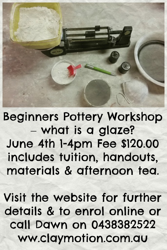 ClayMotion glaze workshop Ballarat