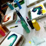 acrylic pouring workshop ClayMotion Ballarat victoria