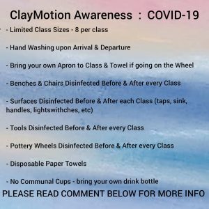 ClayMotion Covid-10 protocols Ballarat Victoria