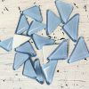 Light blue triangle mosaic tiles at ClayMotion ballarat Victoria