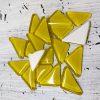 Yellow triangle mosaic tiles at ClayMotion ballarat Victoria